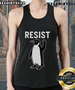 Top Resist Penguin Tank Top featuring a cute penguin graphic, perfect for casual wear and summer adventures.
