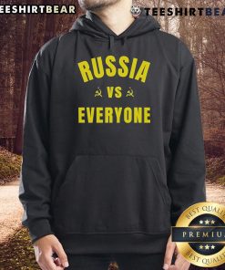 Top Russia Vs Everyone Hoodie featuring bold graphic design, perfect for casual wear and expressing national pride.