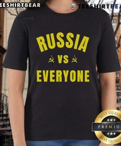 Top Russia Vs Everyone Ladies Tee featuring bold graphics and a stylish design perfect for casual wear and fan support.