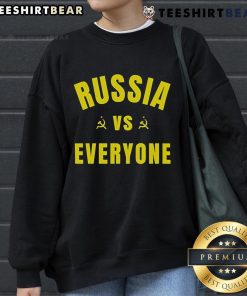 Top Russia vs Everyone sweatshirt featuring bold graphic design, perfect for casual wear and sports fans.