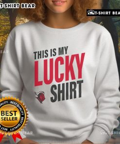 Alt Text: Rutgers Scarlet Knights sweatshirt showcasing team spirit, perfect for game day and showcasing your lucky charm.