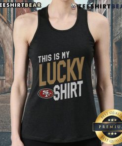 Top San Francisco 49ers tank top with vibrant team colors, perfect for game day and showcasing your team spirit.