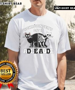 Top Schrodinger's Cat Dead and Alive Quantum Physics T-Shirt design featuring a creative graphic representation.