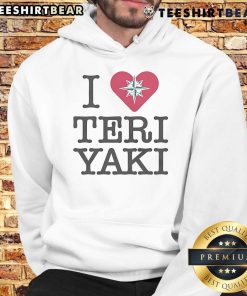 Alt Text: Cozy hoodie featuring I Love Teriyaki Night design, perfect for Seattle Mariners fans celebrating this fun event.