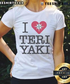 Seattle Mariners I Love Teriyaki Night ladies tee featuring a stylish design for fans of the team and Japanese cuisine.