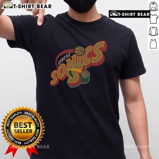 Top Seattle Supersonics Hardwood Classics Evergreen T-Shirt featuring vibrant team colors and retro design for fans.