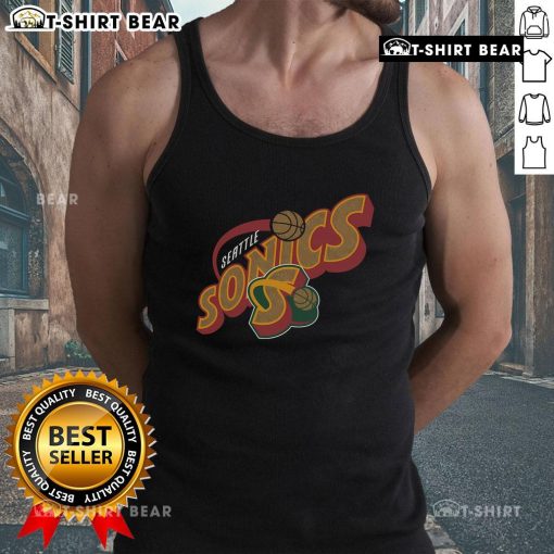 Top Seattle Supersonics Hardwood Classics Evergreen Tank Top featuring vibrant colors and retro design for fans.