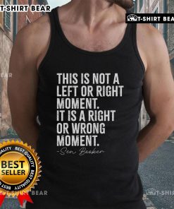 Cory Booker in a tank top, speaking on unity, emphasizing 'This Is Not A Left Or Right Moment' message.