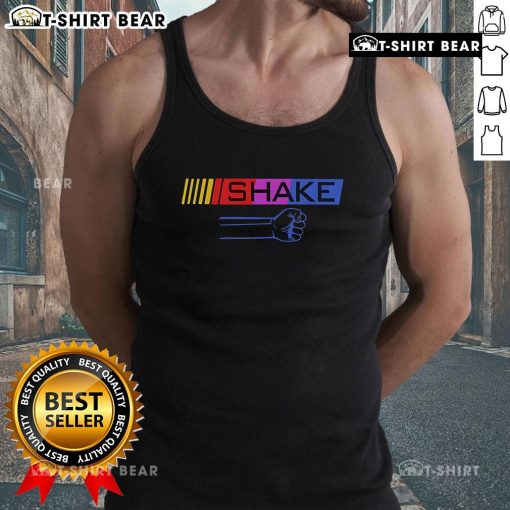 Stylish Top Shake or Bake Tank Top featuring a vibrant design, perfect for casual summer outfits and fitness activities.
