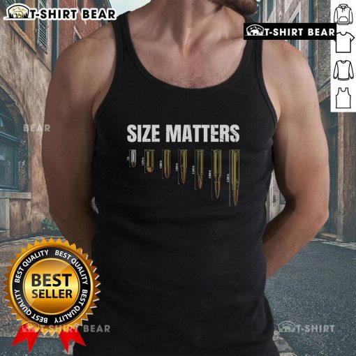 Top Size Matters Bullet Measure Up Tank Top in vibrant colors, perfect for casual wear and fitness activities.