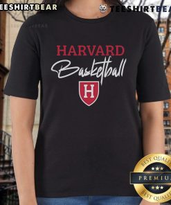 Steve Kerr wearing a Harvard Basketball ladies tee, showcasing his support for women's sports and basketball fashion.