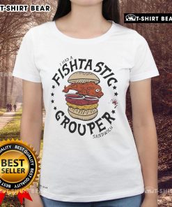 Top Tampa Bay Buccaneers 'I Had A Fishtastic Grouper Sandwich' tee by Guy Fieri, perfect for NFL fans and food lovers.