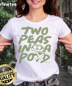 Alt Text: Top Tanner Smith Two Peas In A Pod ladies tee featuring a playful graphic design, perfect for casual wear.
