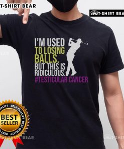 Top Testicular Cancer Awareness Month survivor wearing a golf player t-shirt, promoting awareness and support for cancer survivors.