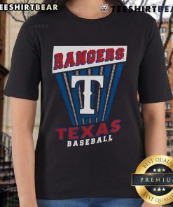 Top Texas Rangers Baseball Starter Ladies Tee showcasing vibrant team colors and stylish design for fans.