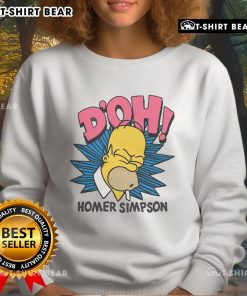 Alt Text: Cozy 'Top The Simpsons Homer Simpson Doh Sweatshirt' featuring iconic Homer Simpson design in vibrant colors.