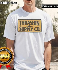 Top Thrashin Supply Stamp T-Shirt featuring a bold graphic design, perfect for casual wear and street style enthusiasts.