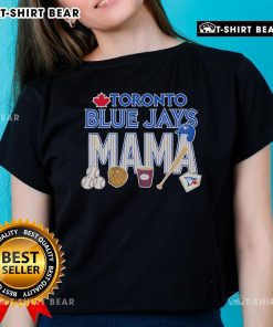 Stylish Top Toronto Blue Jays Mama Mothers Day Ladies Tee featuring vibrant team colors and a comfortable fit.