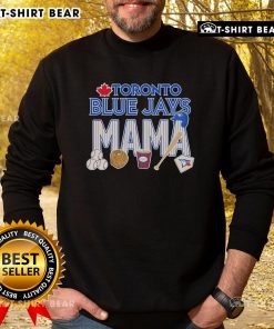Cozy Top Toronto Blue Jays Mama Mother's Day sweatshirt featuring team colors and logo, perfect for baseball-loving moms.