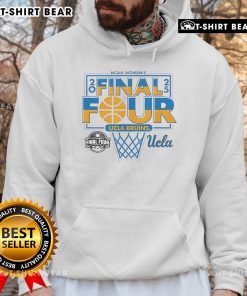 Top UCLA Bruins Final Four 2025 women's basketball net white hoodie showcasing team spirit and style.