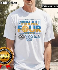 Top UCLA Bruins Final Four 2025 women's basketball net white T-shirt showcasing team spirit and style.
