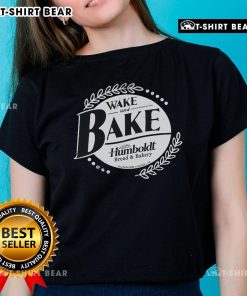 Alt Text: Top Wake and Bake Humboldt Ladies Tee featuring a stylish design perfect for cannabis enthusiasts.