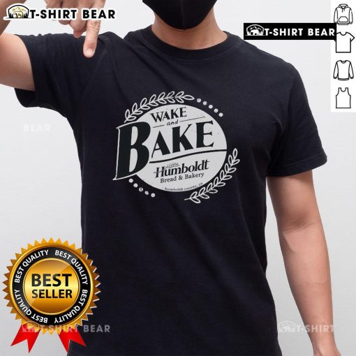 Top Wake and Bake Humboldt T-Shirt featuring a vibrant cannabis-themed design, perfect for relaxed, stylish wear.