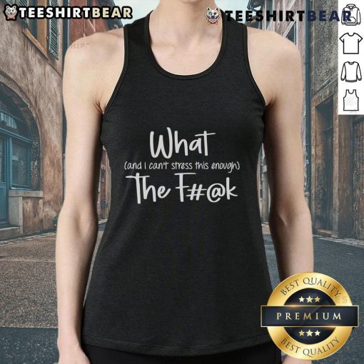 Stylish black tank top with bold text 'The Fck Tank Top' perfect for casual wear and making a statement.