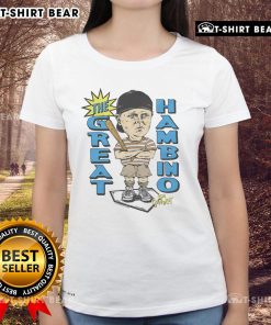Stylish Top Women's The Sandlot The Great Hambino Ladies Tee featuring iconic movie graphics for casual wear.