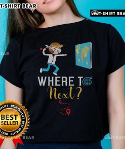 Top World Traveler Ladies Tee for International World Travelers showcasing stylish travel-themed design.