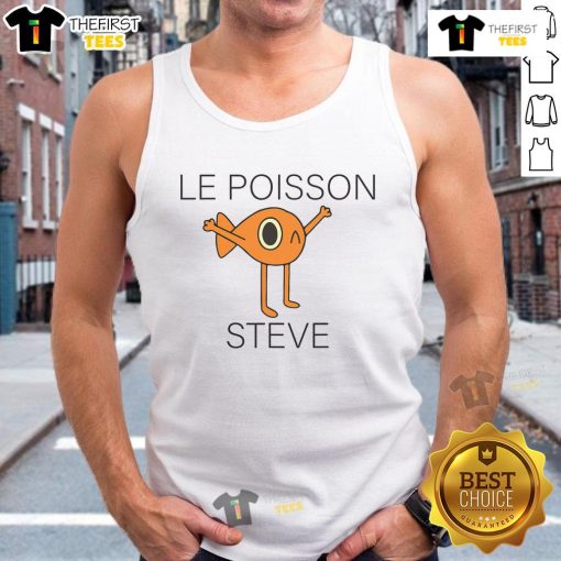 Funny fish Le Poisson Steve tank top featuring a vibrant design of a cartoon fish with a playful expression.