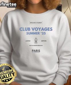 Alt Text: Official Organic Starboy Club Voyages Summer 25 Limited Edition Rue Du Montparnasse Paris Sweatshirt design.