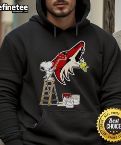 Official Snoopy And Woodstock Painting Arizona Coyotes Logo Hoodie