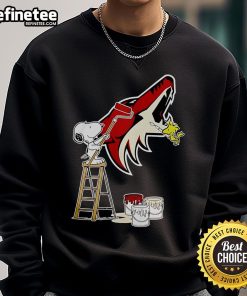 Official Snoopy And Woodstock Painting Arizona Coyotes Logo Sweatshirt