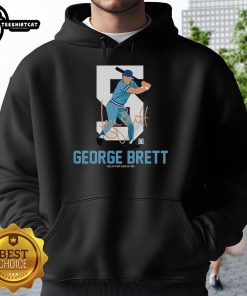 Original Teambrown George Brett Baseball Hall Of Fame Member Signature Hoodie