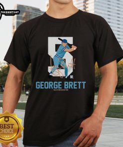 Original Teambrown George Brett Baseball Hall Of Fame Member Signature T Shirt