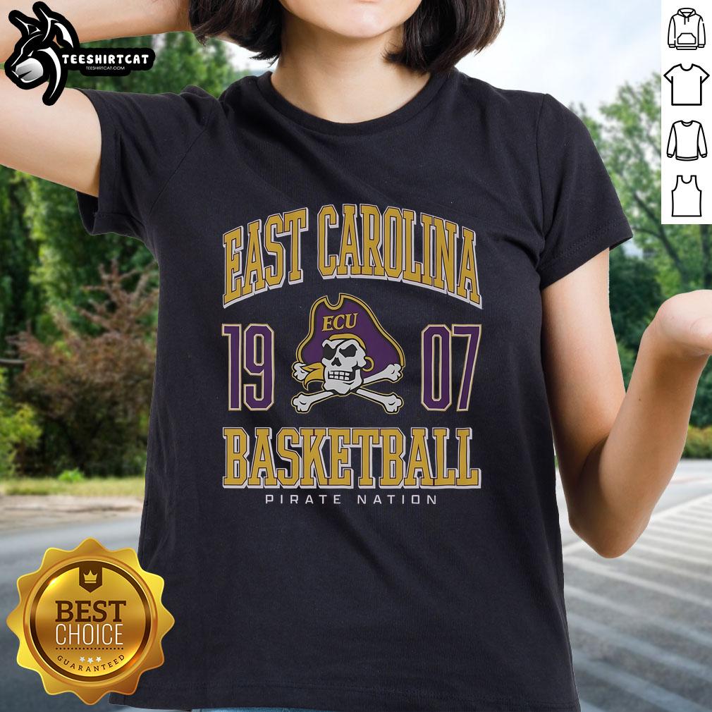 Premium East Carolina Pirates Basketball Ladies Tee