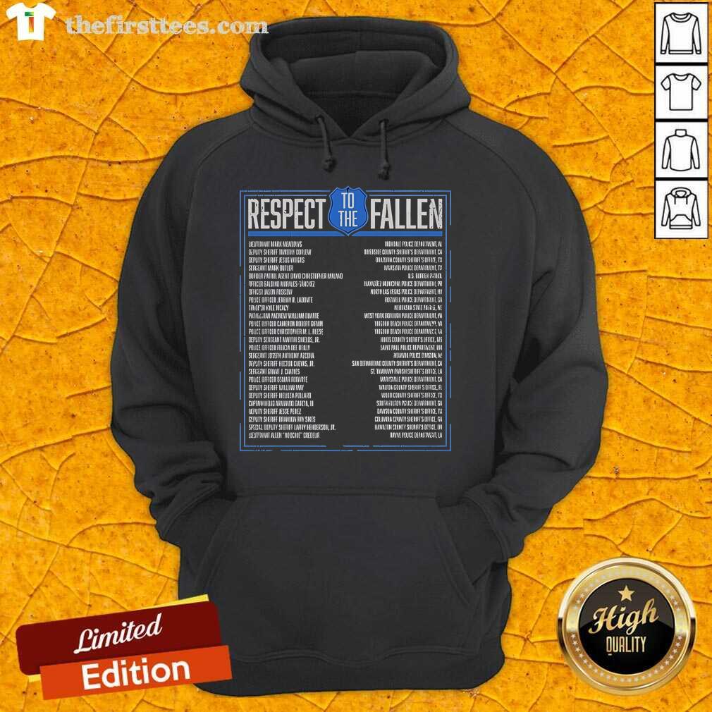 Premium Respect To The Fallen Police Department Hoodie
