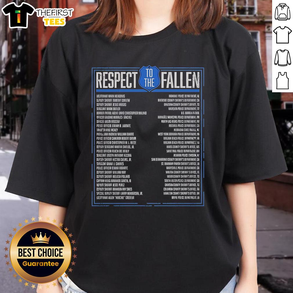 Premium Respect To The Fallen Police Department Ladies Tee