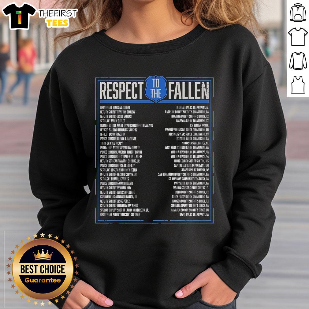 Premium Respect To The Fallen Police Department Sweatshirt