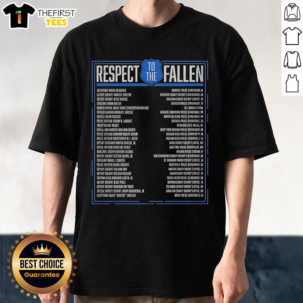 Premium Respect To The Fallen Police Department T Shirt