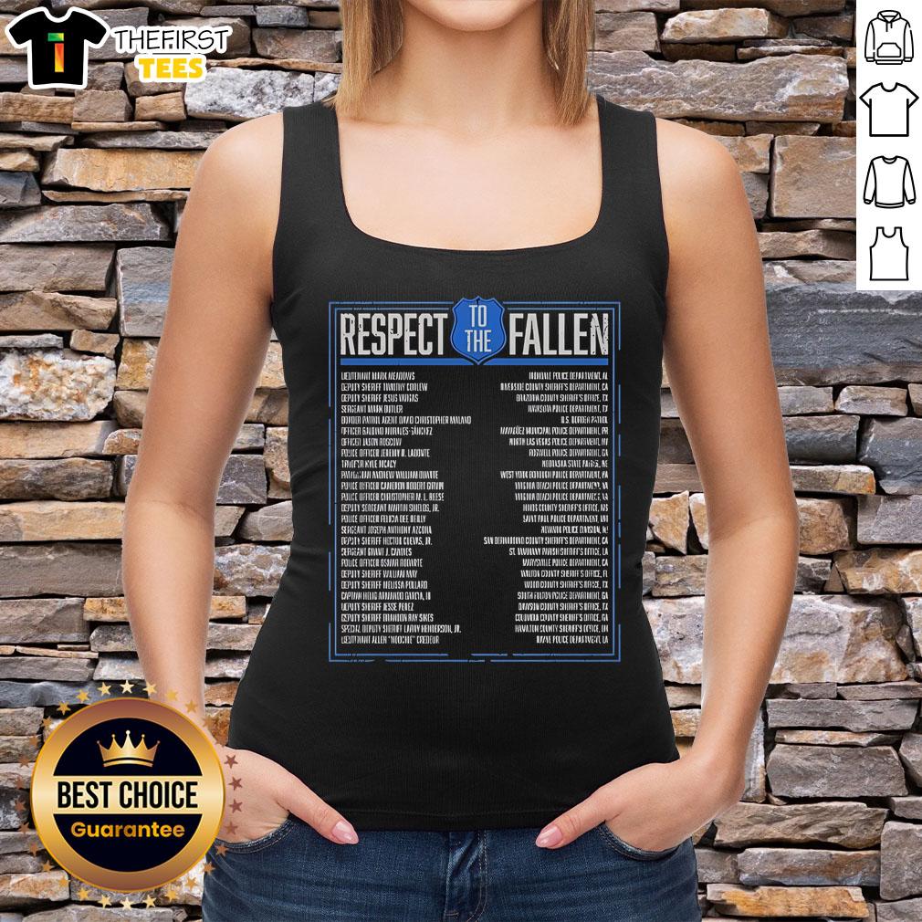 Premium Respect To The Fallen Police Department Tank Top