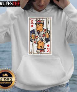 Aaron Judge Diamond King Card hoodie featuring a vibrant design of the baseball star, perfect for fans and collectors.