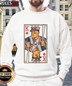 Aaron Judge Diamond King Card Sweatshirt featuring vibrant graphics of the baseball star, perfect for fans and collectors.