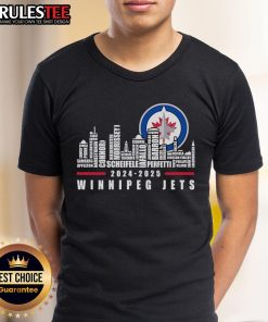 Winnipeg Jets Names T-Shirt featuring the Awesome Skyline design for 2024-2025 season, perfect for fans.
