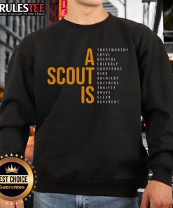 Awesome A Scout Is Trustworthy Loyal Helpful sweatshirt featuring a vibrant design for scouting enthusiasts.