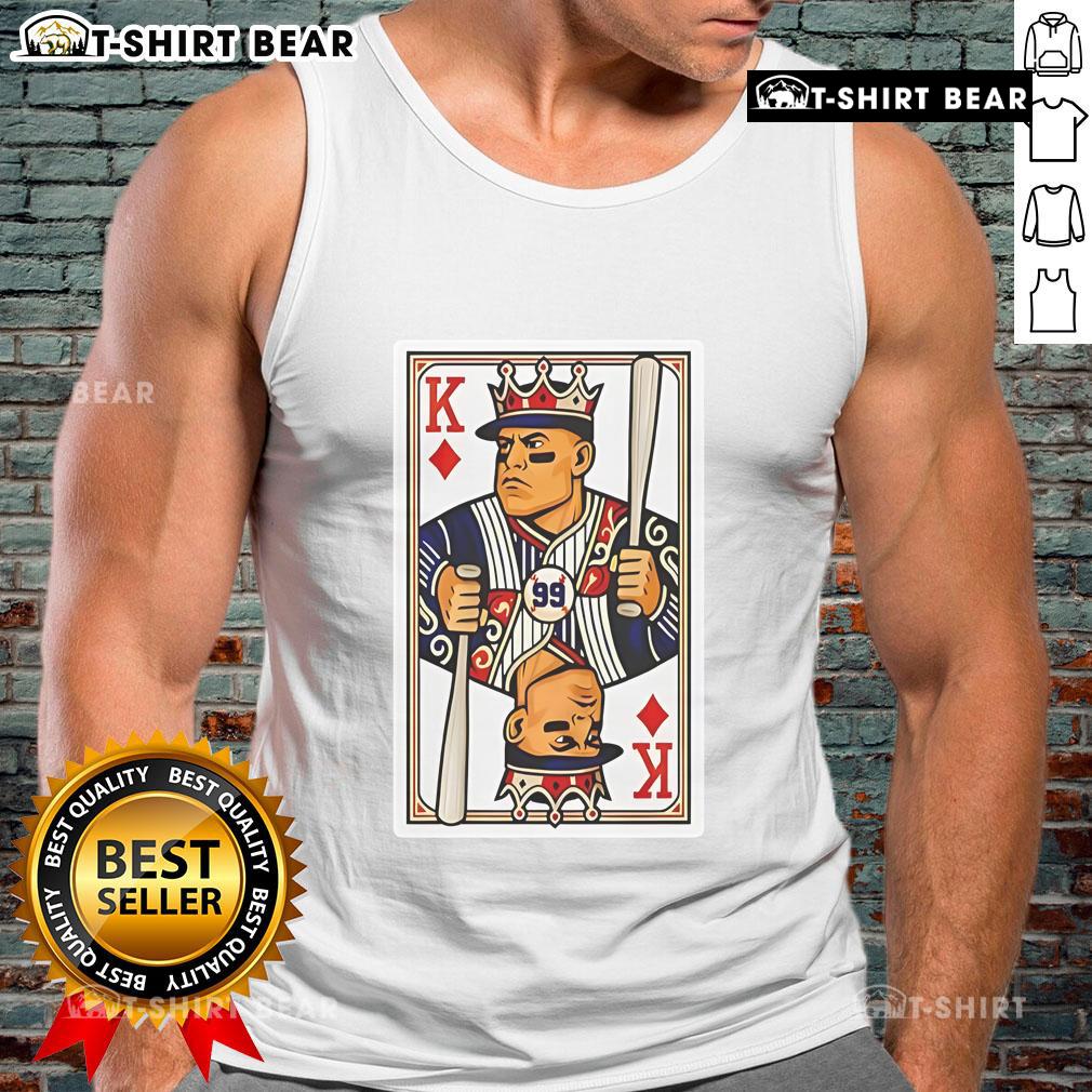Awesome Aaron Judge Diamond King Card Tank Top Alt Text: Awesome Aaron Judge Diamond King Card tank top featuring a vibrant design of the baseball star, perfect for fans.