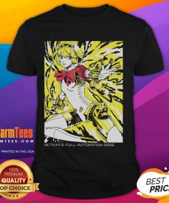 Awesome Aigis Persona 3 Activate Full Automation Mode T-Shirt featuring vibrant artwork of Aigis in action.