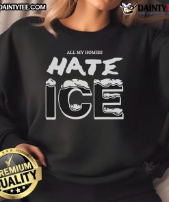 Awesome All My Homies Hate Ice Sweatshirt in vibrant colors, perfect for casual wear and expressing unique style.