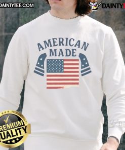 Alt Text: Awesome American Made America Flag Sweatshirt featuring a bold flag design, perfect for patriotic style and comfort.